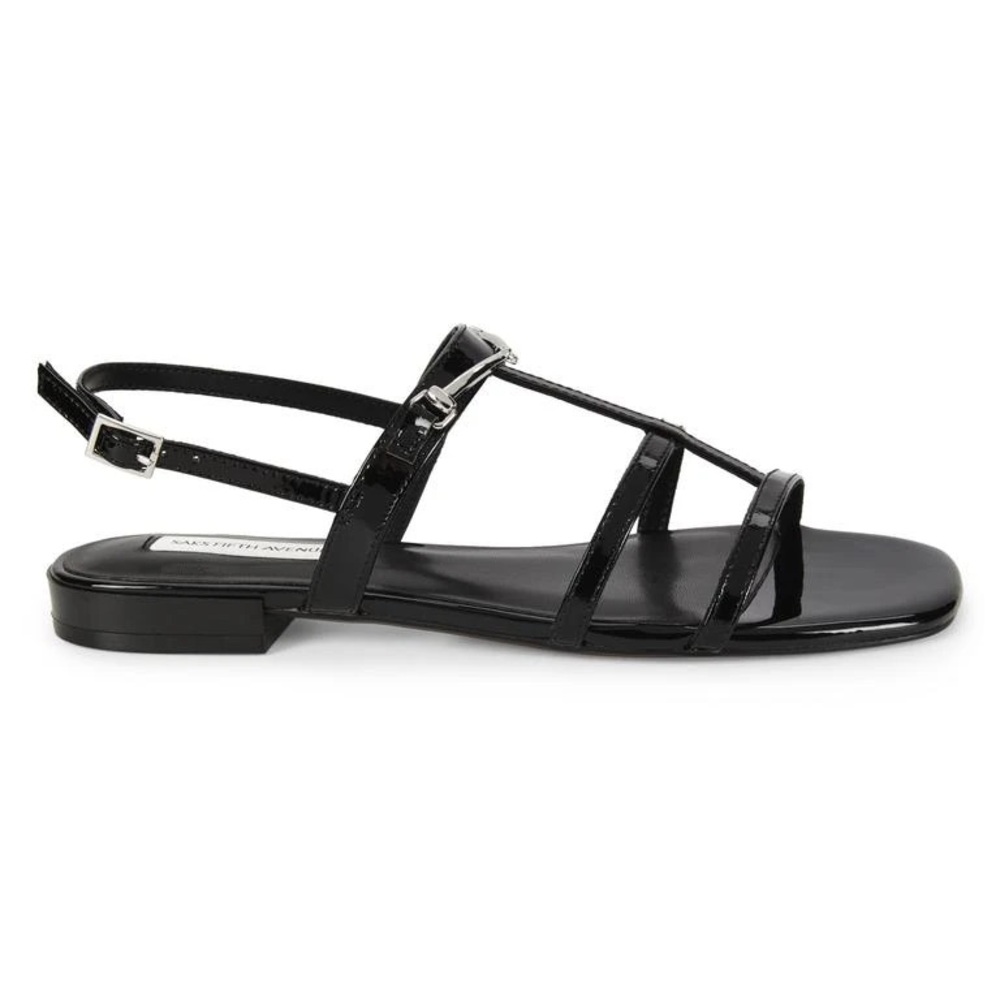 Black Patent Saks Fifth Avenue Sandals